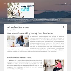 work from home ideas for moms