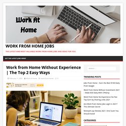 Work from Home Without Experience