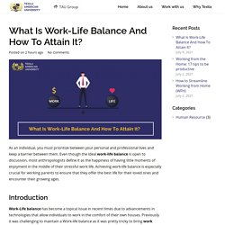 work home life balance