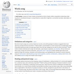 Work song - Wikipedia
