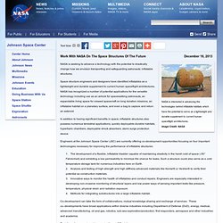 Work With NASA On The Space Structures Of The Future