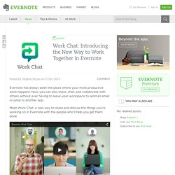 Work together in Evernote with Work Chat