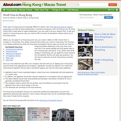 Work Visa in Hong Kong – How to Obtain a Hong Kong Work Visa