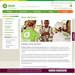 Work with Oxfam