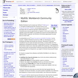 MySQL Workbench Community Edition - Base de données