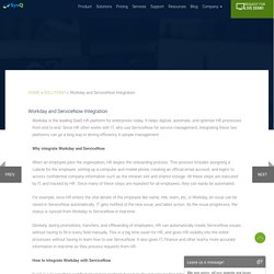 Workday and ServiceNow Integration - SynQ