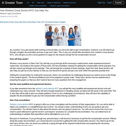 How Workers Comp Doctors NYC Can Help You?