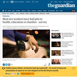 Most sex workers have had jobs in health, education or charities – survey