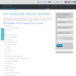 SAP Workflow Online Training in AUSTRALIA