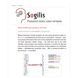 Notre workflow git, pourquoi, comment