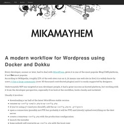 A modern workflow for Wordpress using Docker and Dokku
