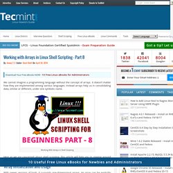 Working with Arrays in Linux Shell Scripting – Part 8