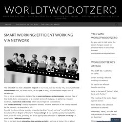 Smart working: efficient working via network