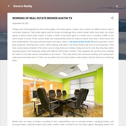 WORKING OF REAL ESTATE BROKER AUSTIN TX