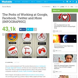 The Perks of Working at Google, Facebook, Twitter and More [INFOGRAPHIC]