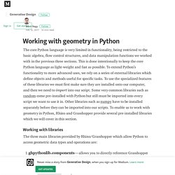 Working with geometry in Python – Generative Design