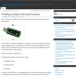Working on Zigbee API mode interface - Digits Domotica Blog
