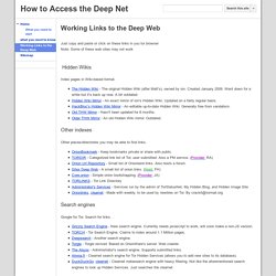 Working Links To The Deep Web
