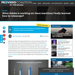 What Adobe is working on: Have machines finally learned how to rotoscope? by Damian Allen