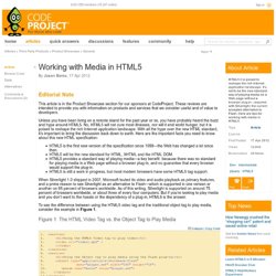 Working with Media in HTML5