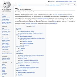 Working memory - Wikipedia