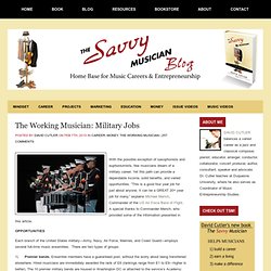 The Working Musician: Military Jobs