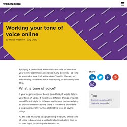 Working your tone of voice online - Webcredible UX blog
