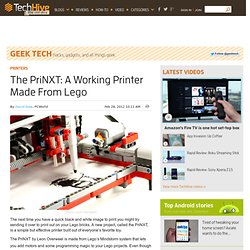 The PriNXT: A Working Printer Made From Lego