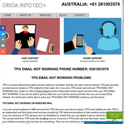TPG Email Not Working Problems: +61 261003579 Phone