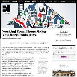 Working From Home Makes You More Productive