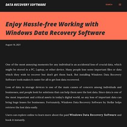 Hassle-Free Recovery With Windows Data Recovery Software