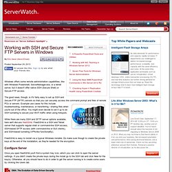 Working with SSH and Secure FTP Servers in Windows