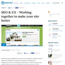 SEO & UX – Working together to make your site better