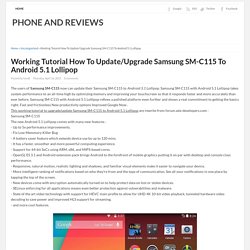 Working Tutorial How To Update/Upgrade Samsung SM-C115 To Android 5.1 Lollipop