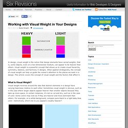 Working with Visual Weight in Your Designs