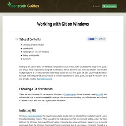 Working with Git on Windows  