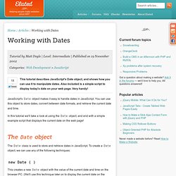 Working with Dates
