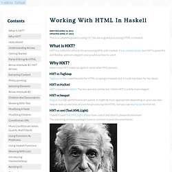 Working With HTML In Haskell