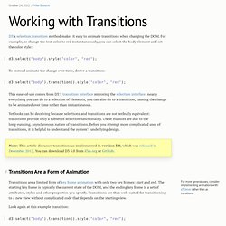 Working with Transitions