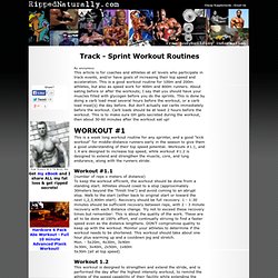 Track - Sprint Workout Routines - Bodybuilding