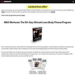 MAX Workouts by Shin Ohtake - High-Intensity Workout Routines That Get You Lean & Fit, Fast!