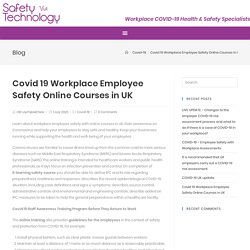 Covid 19 Workplace Employee Safety Online Courses in UK - Covid19 Staff Training