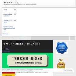 1 WORKSHEET – 10 GAMES