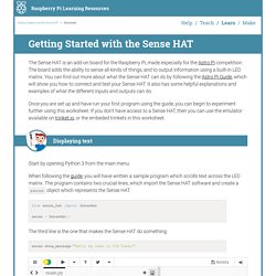 Worksheet - Getting Started with the Sense HAT