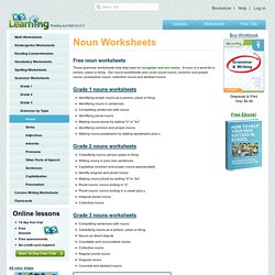 Noun Worksheets for Elementary School - Printable & Free