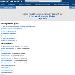 Live Worksheets Maker - Getting started guide