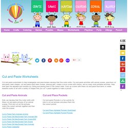 Cut and Paste Worksheets, Activities for Kindergarten, Preschool