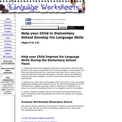 Worksheets to Improve the Language Skills of Your Elementary School Kid