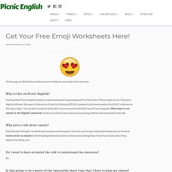 Free emoji worksheets to practice speaking and writing in your EFL class