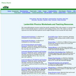 Phonics Sheets